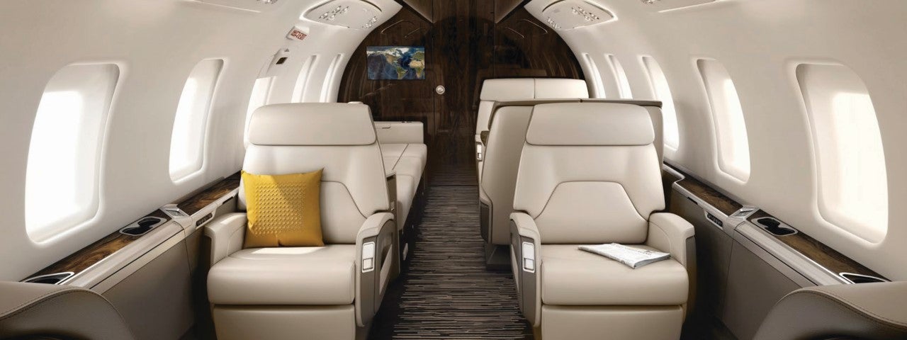 Bombardier Challenger 650 cabin interior