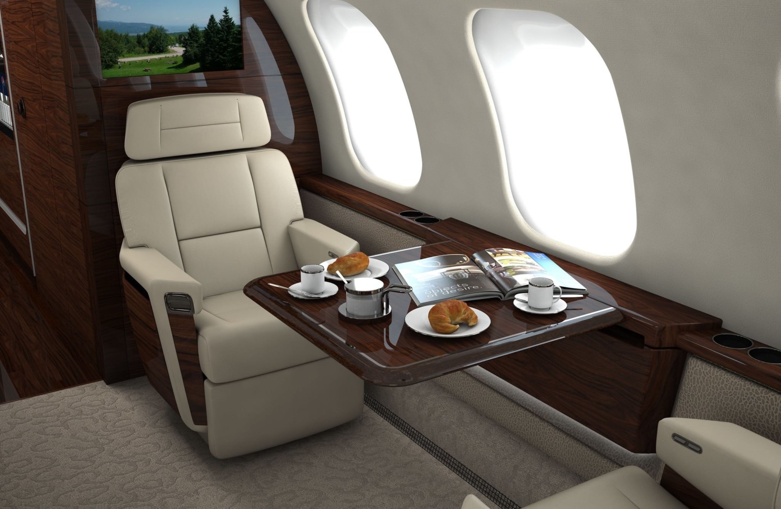 Bombardier Global 8000 cabin interior
