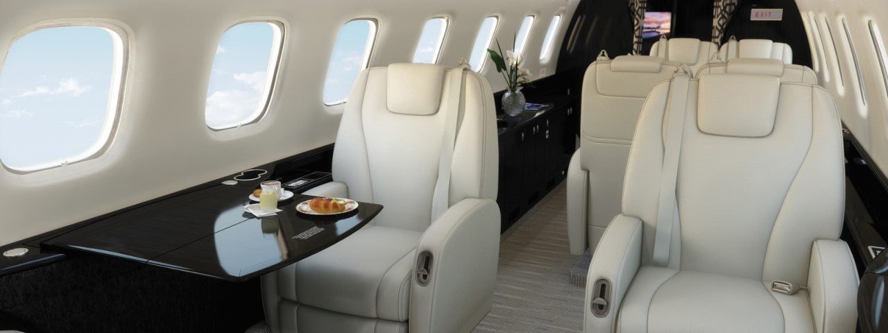 Embraer Legacy 650E cabin interior