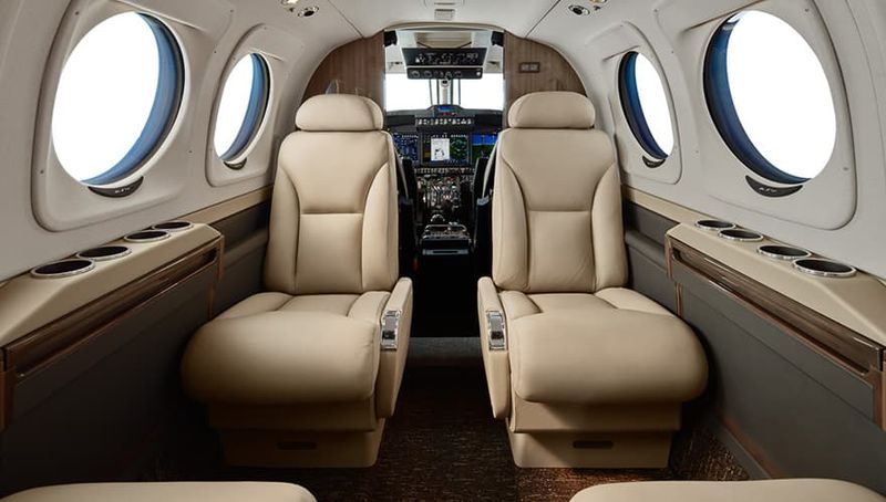Beechcraft King Air C90GTi cabin interior