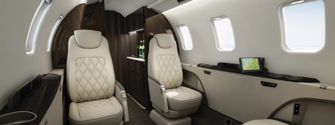 Learjet 75 Liberty cabin interior