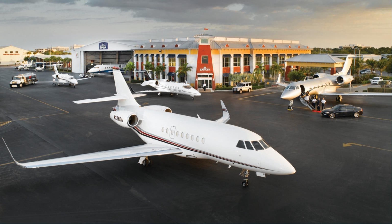 Private jet FBO executive terminal
