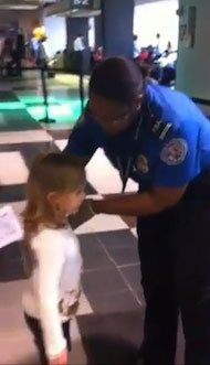 Child gets pat down by TSA