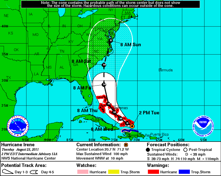 Hurricane season 2011 begins.